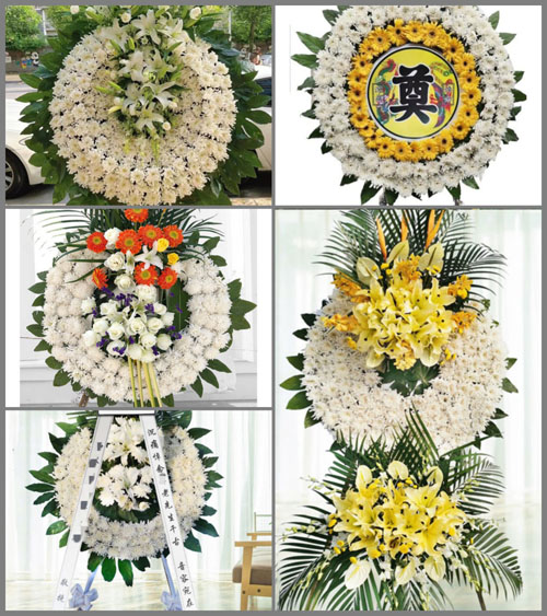 山东青岛即墨市灵山镇于家辛庄村花圈速递